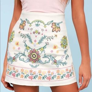 Lulu’s Embroidered Floral Skirt